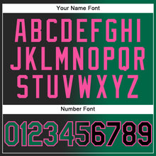 Load image into Gallery viewer, Custom Black Kelly Green-Pink Authentic Gradient Fashion Baseball Jersey
