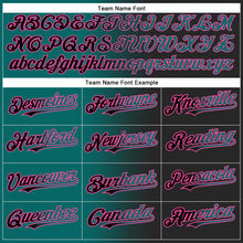 Load image into Gallery viewer, Custom Black Teal-Pink Authentic Gradient Fashion Baseball Jersey
