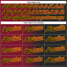 Load image into Gallery viewer, Custom Black Crimson-Gold Authentic Gradient Fashion Baseball Jersey
