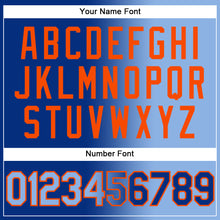 Load image into Gallery viewer, Custom Royal Light Blue-Orange Authentic Gradient Fashion Baseball Jersey
