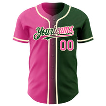 Load image into Gallery viewer, Custom Green Pink-Cream Authentic Gradient Fashion Baseball Jersey
