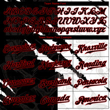 Load image into Gallery viewer, Custom Graffiti Pattern Red-Black 3D Scratch Authentic Baseball Jersey
