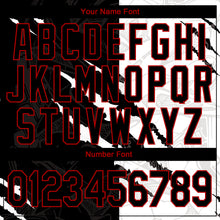 Load image into Gallery viewer, Custom Graffiti Pattern Red-Black 3D Scratch Authentic Baseball Jersey
