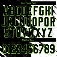Load image into Gallery viewer, Custom Graffiti Pattern Black-Neon Green 3D Scratch Authentic Baseball Jersey
