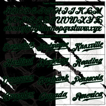 Load image into Gallery viewer, Custom Graffiti Pattern Black-Kelly Green 3D Scratch Authentic Baseball Jersey
