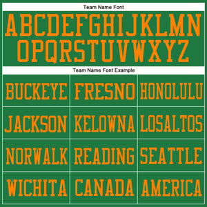 Custom Grass Green Bay Orange Mesh Authentic Football Jersey