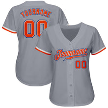 Load image into Gallery viewer, Custom Gray Orange White-Royal Authentic Baseball Jersey
