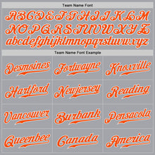 Load image into Gallery viewer, Custom Gray Orange-White Authentic Baseball Jersey
