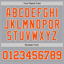 Load image into Gallery viewer, Custom Gray Orange-White Authentic Baseball Jersey
