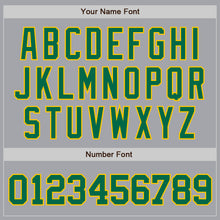 Load image into Gallery viewer, Custom Gray Kelly Green-Gold Authentic Baseball Jersey
