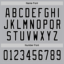 Load image into Gallery viewer, Custom Gray Black-White Hockey Jersey

