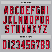 Load image into Gallery viewer, Custom Gray Red-Black Hockey Jersey
