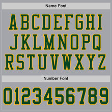 Load image into Gallery viewer, Custom Gray Green-Gold Mesh Authentic Football Jersey
