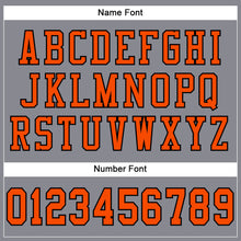 Load image into Gallery viewer, Custom Gray Orange-Black Mesh Authentic Football Jersey
