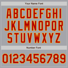 Load image into Gallery viewer, Custom Gray Red-Gold Authentic Baseball Jersey
