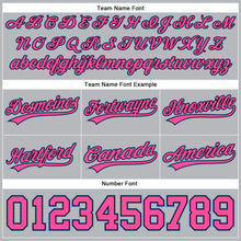 Load image into Gallery viewer, Custom Gray Pink Black-Light Blue Authentic Throwback Basketball Shorts
