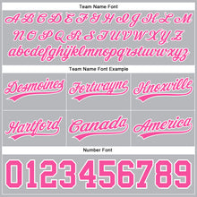 Load image into Gallery viewer, Custom Gray Pink-White Authentic Throwback Basketball Shorts
