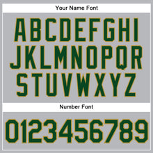 Load image into Gallery viewer, Custom Gray Green Pinstripe Old Gold Authentic Baseball Jersey
