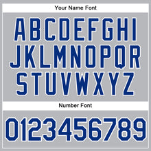 Load image into Gallery viewer, Custom Gray Royal Pinstripe White Authentic Baseball Jersey
