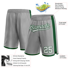 Load image into Gallery viewer, Custom Gray White-Green Authentic Basketball Shorts
