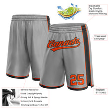 Load image into Gallery viewer, Custom Gray Orange-Black Authentic Basketball Shorts
