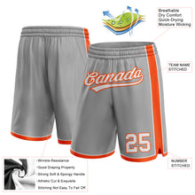 Load image into Gallery viewer, Custom Gray White-Orange Authentic Basketball Shorts
