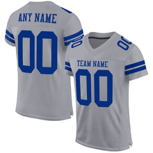 Load image into Gallery viewer, Custom Gray Royal Mesh Authentic Football Jersey

