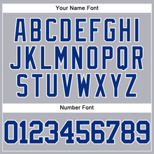 Load image into Gallery viewer, Custom Gray Royal-White Authentic Baseball Jersey

