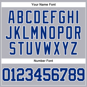 Custom Gray Royal-White Authentic Baseball Jersey
