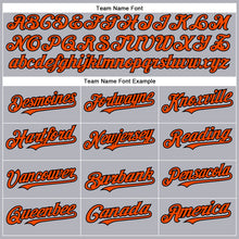 Load image into Gallery viewer, Custom Gray Orange-Black Authentic Baseball Jersey
