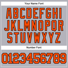 Load image into Gallery viewer, Custom Gray Orange-Black Authentic Baseball Jersey
