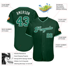 Load image into Gallery viewer, Custom Green Kelly Green-White Authentic Baseball Jersey
