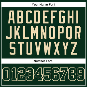 Custom Green Green-Cream Authentic Baseball Jersey