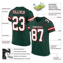 Load image into Gallery viewer, Custom Green White-Red Mesh Authentic Football Jersey
