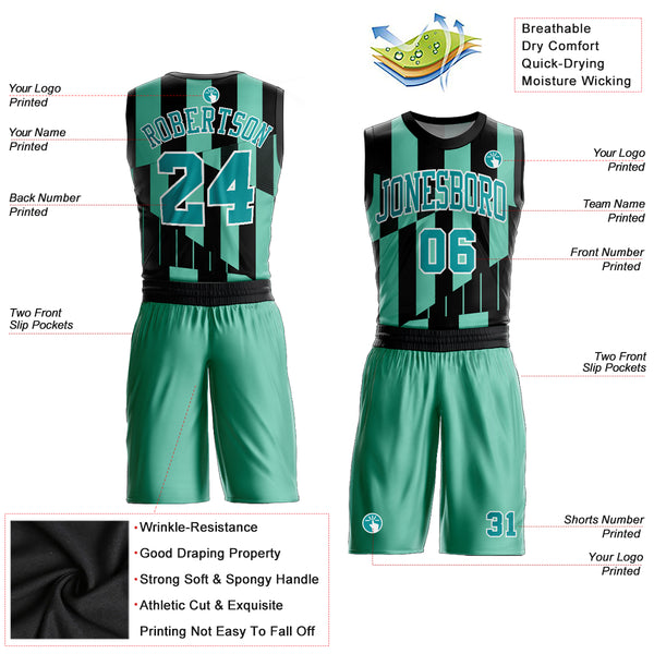 New Custom Basketball Team Uniforms Sublimated Black Color Design