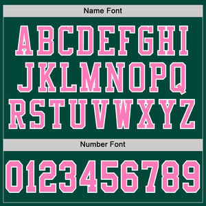 Custom Green Pink-White Mesh Authentic Football Jersey