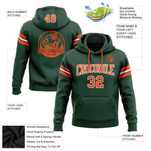 Load image into Gallery viewer, Custom Stitched Green Orange-White Football Pullover Sweatshirt Hoodie
