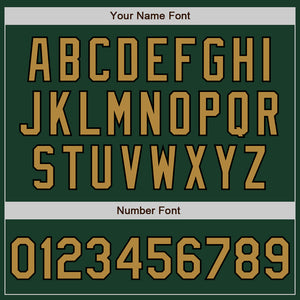 Custom Green Old Gold-Black Authentic Baseball Jersey