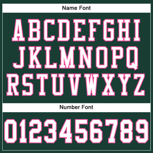 Custom Green White-Pink Mesh Authentic Football Jersey