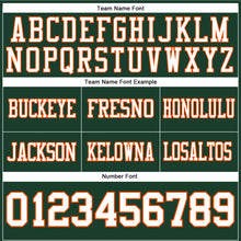 Load image into Gallery viewer, Custom Green White-Orange Authentic Football Jersey
