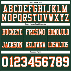 Custom Green White-Orange Authentic Football Jersey