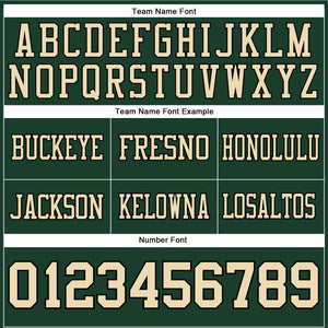 Custom Green City Cream-Black Authentic Football Jersey