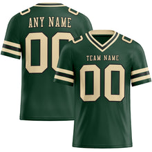 Load image into Gallery viewer, Custom Green City Cream-Black Mesh Authentic Football Jersey
