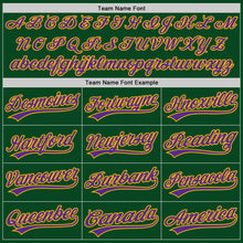 Load image into Gallery viewer, Custom Green Purple-Gold Authentic Throwback Baseball Jersey
