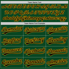 Load image into Gallery viewer, Custom Green Gold-Black Authentic Throwback Baseball Jersey
