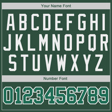 Load image into Gallery viewer, Custom Hunter Green Kelly Green-White Authentic Throwback Basketball Jersey

