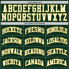 Load image into Gallery viewer, Custom Hunter Green White-Gold Authentic Throwback Basketball Jersey
