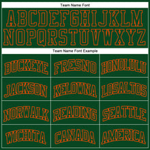 Load image into Gallery viewer, Custom Hunter Green Green-Orange Authentic Throwback Basketball Jersey

