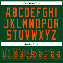 Load image into Gallery viewer, Custom Hunter Green Green-Orange Authentic Throwback Basketball Jersey
