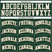Load image into Gallery viewer, Custom Hunter Green White-Old Gold Authentic Throwback Basketball Jersey
